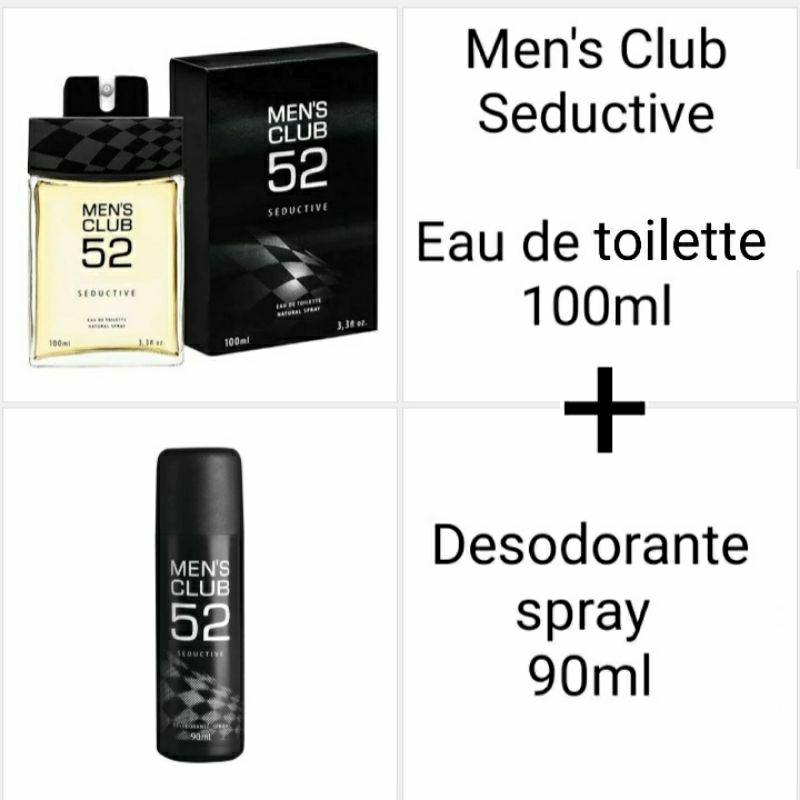 Men's Club 52 Original ou Seductive colônia desodorante perfume