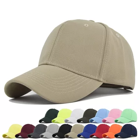 Boné de algodão, aba curva, muitas cores