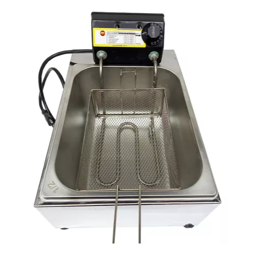 Fritadeira Elétrica Cuba Inox 7 Litros Óleo Termostato 50° a