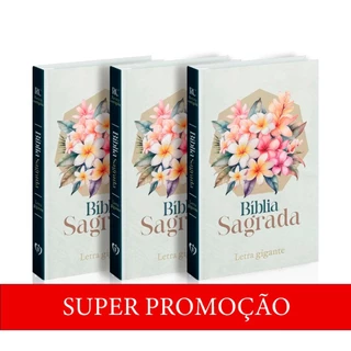 Kit 3 Biblias Gigante | ARC | PPM | Harpa e Corinhos | Buquê