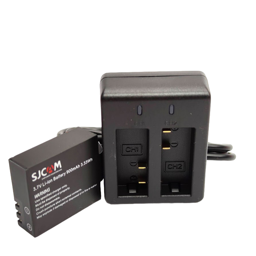 Kastar Battery Charger Kit For SJCAM SJ4000, SJ4000B, SJ9000 Cameras - Includes 1100mAh Li-Ion Battery