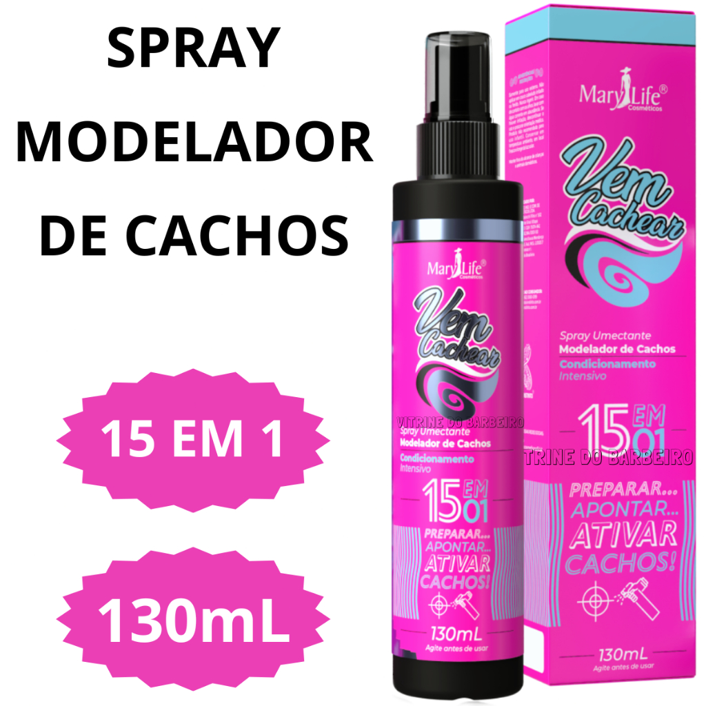 Spray Modelador De Cachos Desembaraça o Cabelo Anti-Frizz!!! | Shopee ...