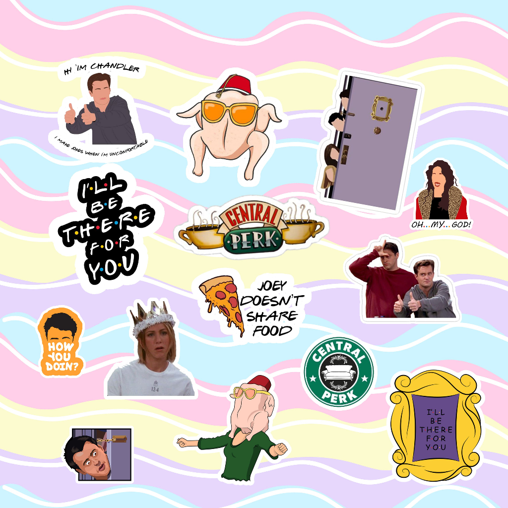 Sticker | adesivos | FRIENDS - ross rachel chandler mônica | PRONTA ...