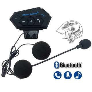 Fones de ouvido para motocicleta Leitor de música estéreo sem fio suporta à prova d