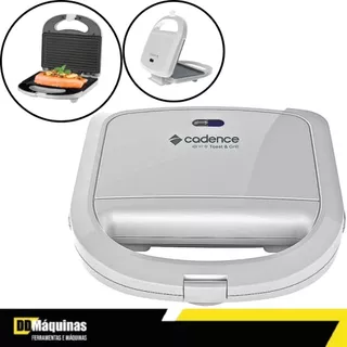 Sanduicheira e Grill Elétrica Toast Branca 110 volts - Cadence