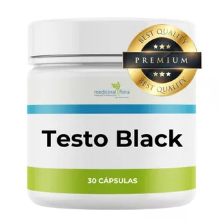 Testo Black Ganho de Massa Libido Turbinado Original - 30 Cápsulas