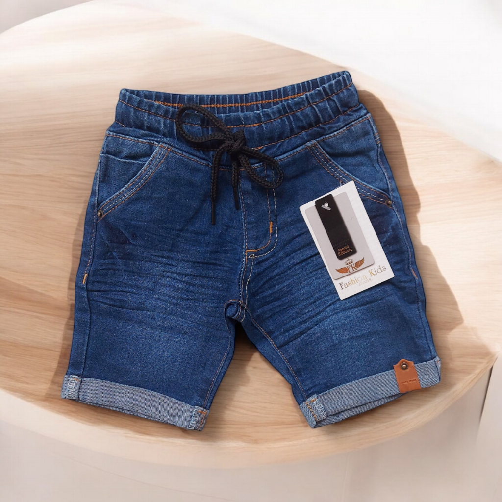 Bermuda Short Shortinho de Bebê Infantil Jeans Escuro Menino | Shopee ...