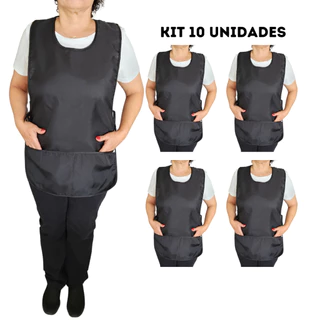 10 Bata Avental Jaleco Uniforme Amarra Na Laretal Frente E Costas