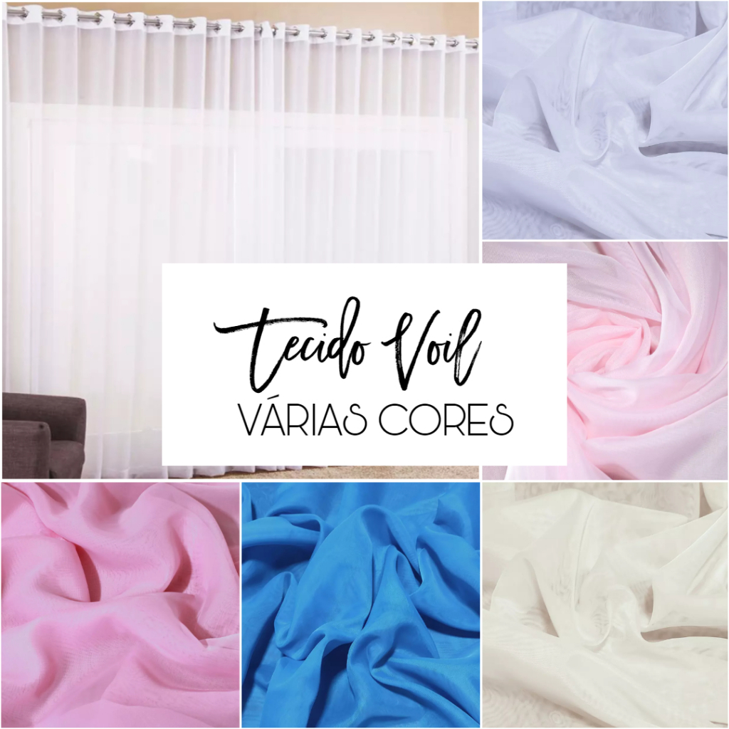 TECIDO VOIL LISO PARA CORTINA (10 METROS) VÁRIAS CORES | Shopee Brasil