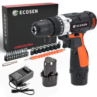 Furadeira Parafusadeira 12V bateria c/ maleta e acessórios 1300rpm