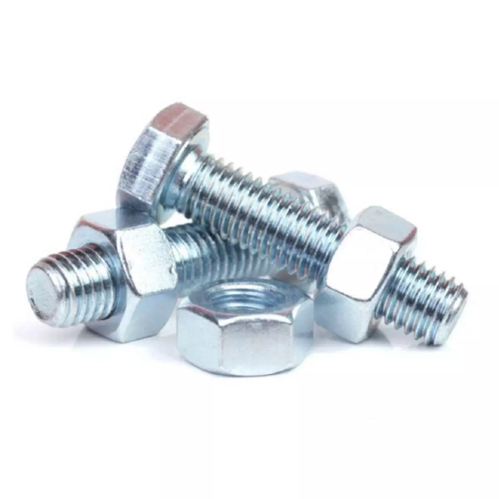 PARAFUSO SEXTAVADO 3/8 X 2.1/2 C/ PORCA E ARRUELA - 10 PEÇAS