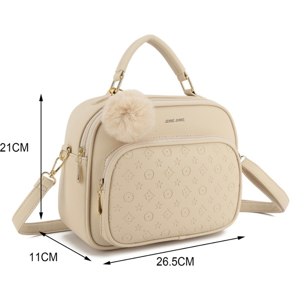 Bolsa Feminina Com Chaveiro Pompom Tira Colo Faixa de Mão De Couro Tranversal K170226#