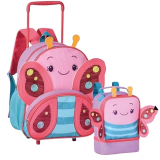Kit Mochila De Rodinha + Lancheira Infantil - Clio Pets