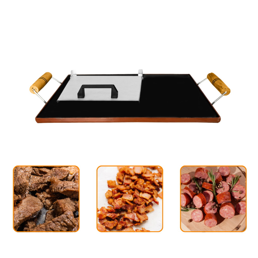 Chapa Bifeteira Para Fritar Hambúrguer Bife E Fazer Lanches 