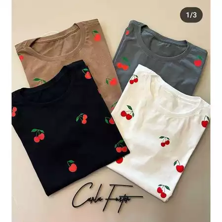 Kit 3 blusas básicas babylook 