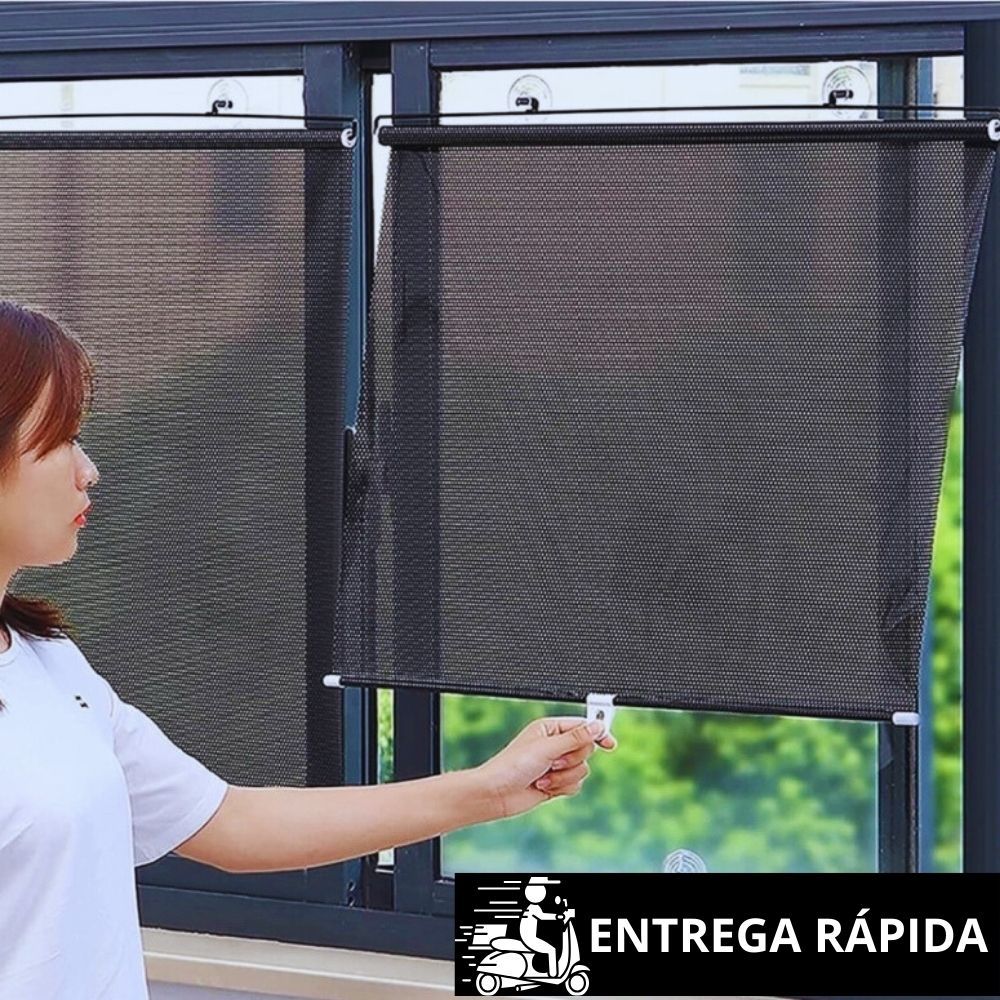 CORTINA PERSIANA BLACKOUT PARA QUARTO COM VENTOSA SEM FURAR PAREDE