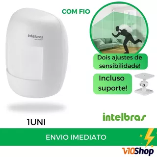 Sensor de alarme Infravermelho Com Fio Ivp 3000 Cf Intelbras