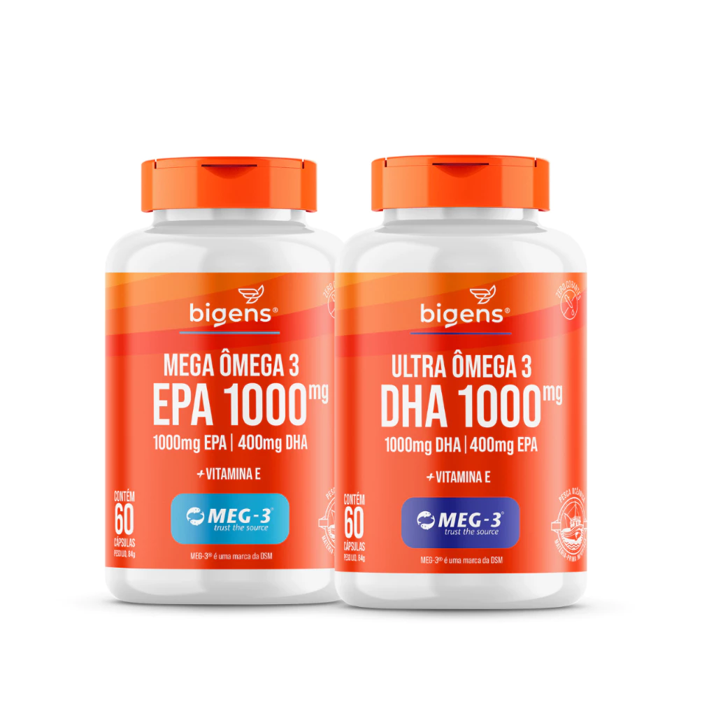 Bigens Kit Mega + Ultra Omega 3 Epa/dha 1000mg Cert.Meg-3 60caps