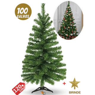 Árvore de Natal 1,20m Pinheiro Verde 120 Galhos C/ Ponteira Premium