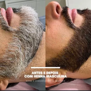 KIT 3 HENNAS MASCULINAS CASTANHOS PARA BARBA E SOBRANCELHAS LU BRANDÃO