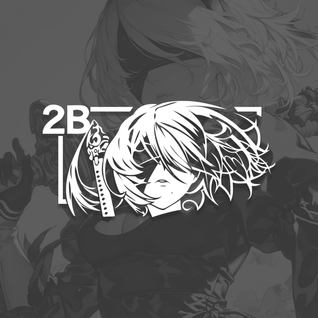 Adesivo NieR:Automata 2B Gabinete Hyperion Anime