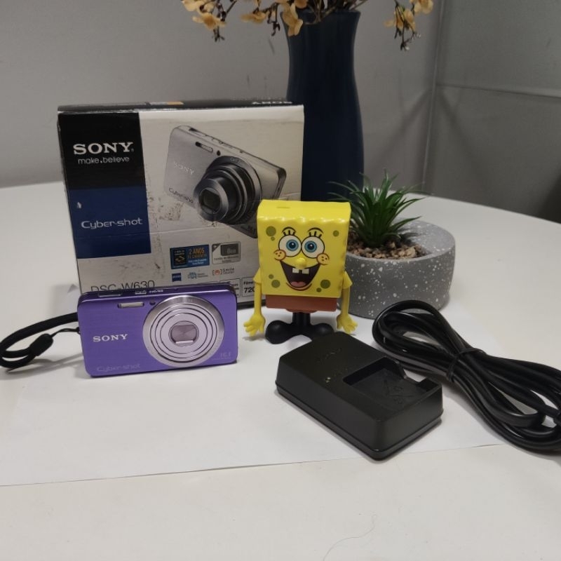 Appareil Photo Sony Cyber-shot DSC-W630 Noir 16.1 MP, Avec étui, Carte SD 16 Go Et Chargeur - Reconditionné