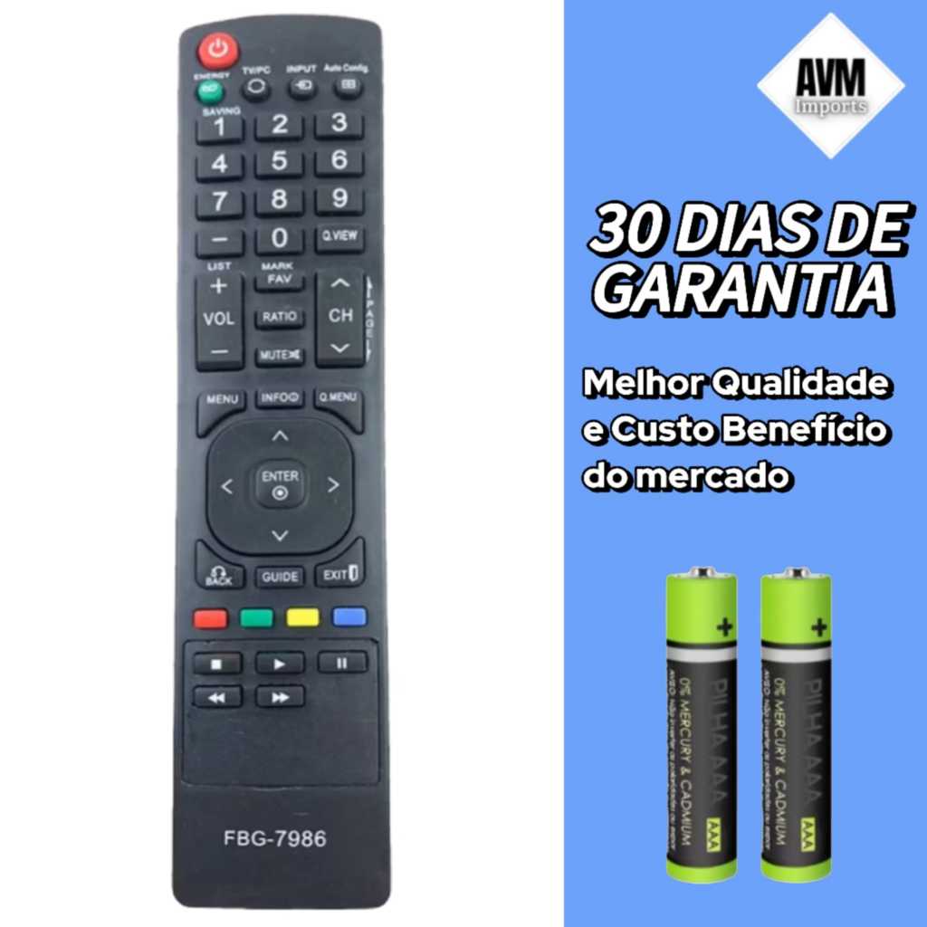 Kit Controle Remoto Para TV LG Plasma e LCD Akb72915286 7986 Shopee