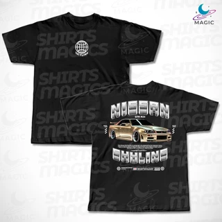 Camiseta Skyline R34 Gold Word 100% Algodão