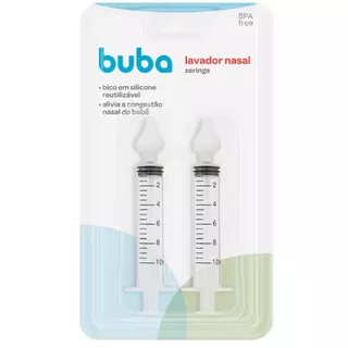 Lavador Nasal Seringa BUBA Com Ponta Em Silicone 2 Unidades em Oferta na Shopee