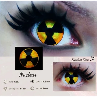 Lente de contato Nuclear 2 peças amarela NO BRASIL cyberpunk cybergoth Cosplay Halloween Anual Colorida Fantasia 1 Ano