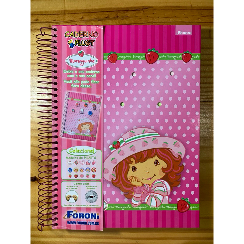 Caderno Moranguinho 10 matérias Vintage Raro com Figurinhas e Cheirinho ...