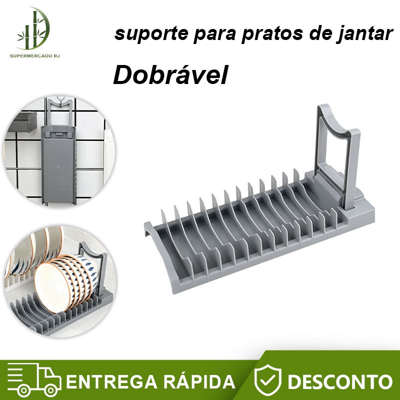 Escorredor de Louca Pratos Talheres Pia Cozinha Bandeja Retratil Slim