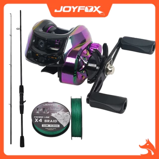 Kit Vara Pesca Carretilha De Pesca Esquerda/direito 7.2:1 17+1 Rolamentos 10kg JOYFOX