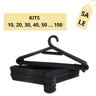 Cabide Adulto Preto Kit 100 - 50 - 30 - 20 - 10 - Direto da Fábrica G002