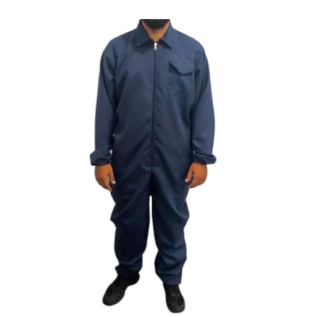 Macacão de Oxford Azul Marinho
