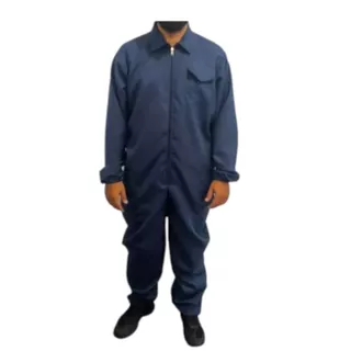 Macacão de Oxford Azul Marinho