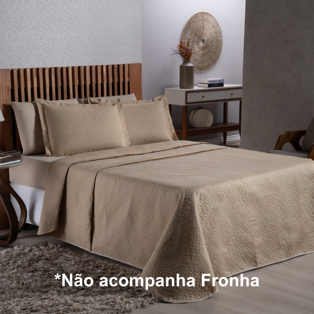 Colcha Cobre Leito Cama Solteiro Casal Queen Cores Lisas - Avulso