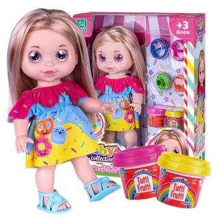Brinquedo Boneca Baby Alive Confeiteira Com Massinhas e Forminhas de Comida
