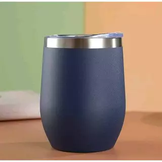 Kit 50 Copos cuia Térmico com Tampa Acrílica 350ml cor azul
