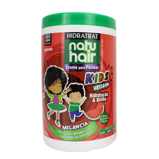 Creme para pentear Kids Melancia Natuhair 1KG Antifrizz Definição Volume Cachos Ondulados Vegano em Oferta na Shopee