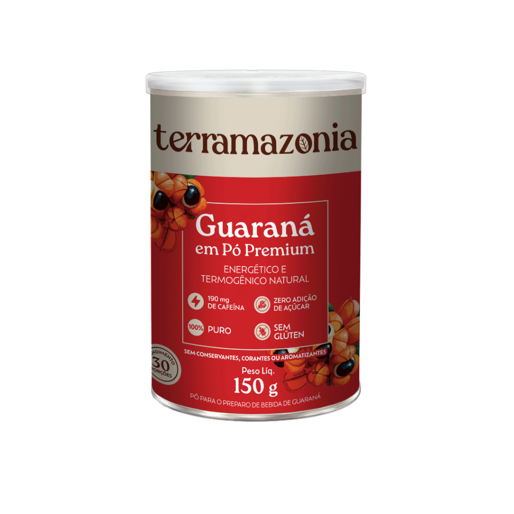 Guaraná em pó da Amazônia 150g - 100% PURO - Fonte de cafeína natural ...