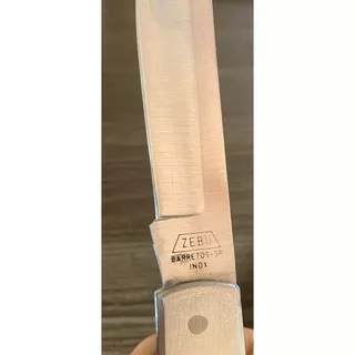 Canivete Zebu Inox 616 antigo com clip de bolso