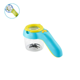 Lupa De Mão 8X Com LED Caixa De Observação De insetos Infantil