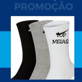KIT 4/8/12 PARES DE MEIAS ESPORTIVAS CANO ALTO FEMENINA E MASCULINA MEIAS ALGODAO PARA SAIR CANO MEDIO PROMOÇAO