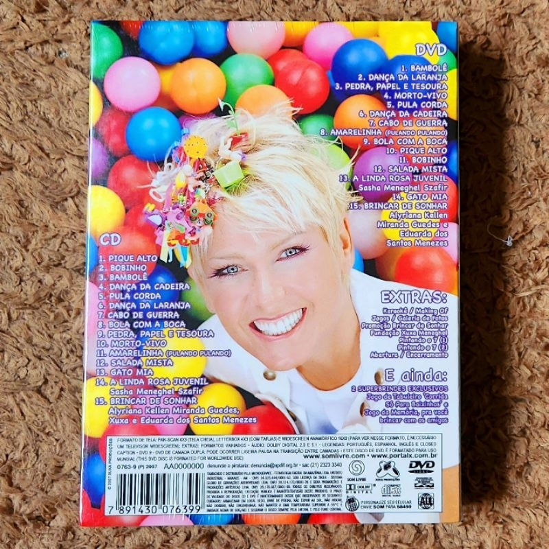 DVD + CD Xuxa Só Para Baixinhos 7 Lacrado - Com Tabuleiro | Shopee
