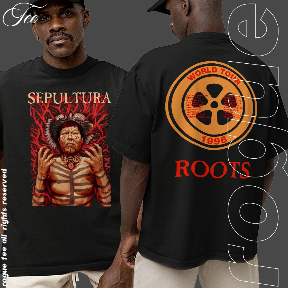 Camiseta Basica e OVERSIZED Sepultura Roots World Tour 1996