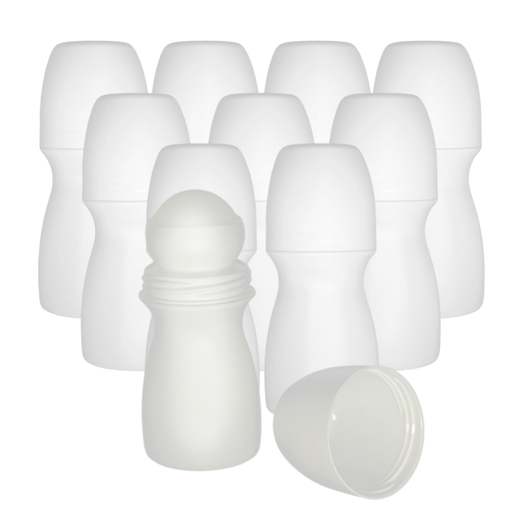 Kit 10 Frasco Desodorante Rollon Esfera Vazio Plástico 70ml Com Tampa ...