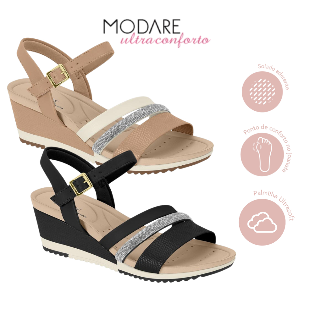 Sandália Sapatos Modare 2019 Sapato Feminino Modare Anabela