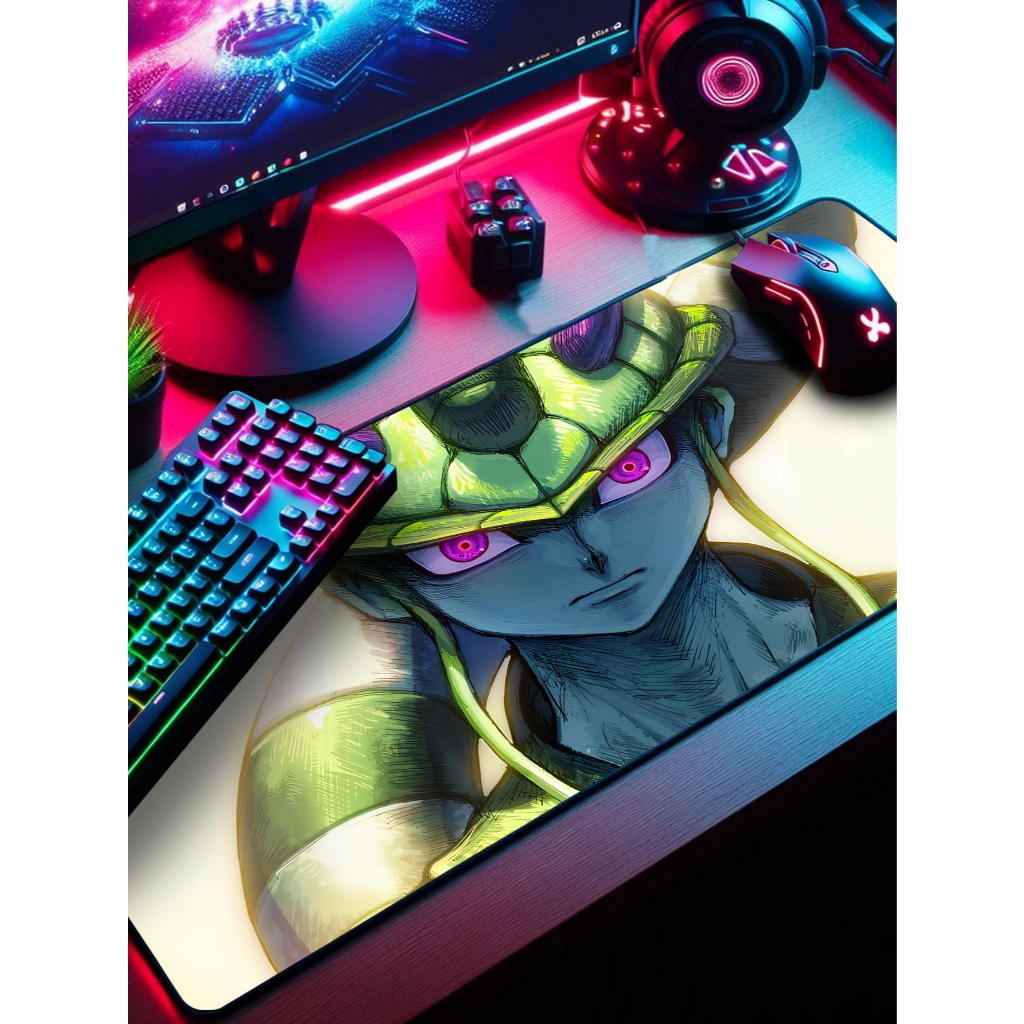 Mouse Pad Gamer p/ Destktop Borda Costurada Estampas HxH Diversos Tamanhos