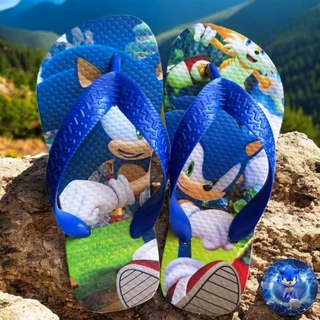 Chinelo Infantil Personagens Personalizado Sonic Minions Filme Divertida Mente